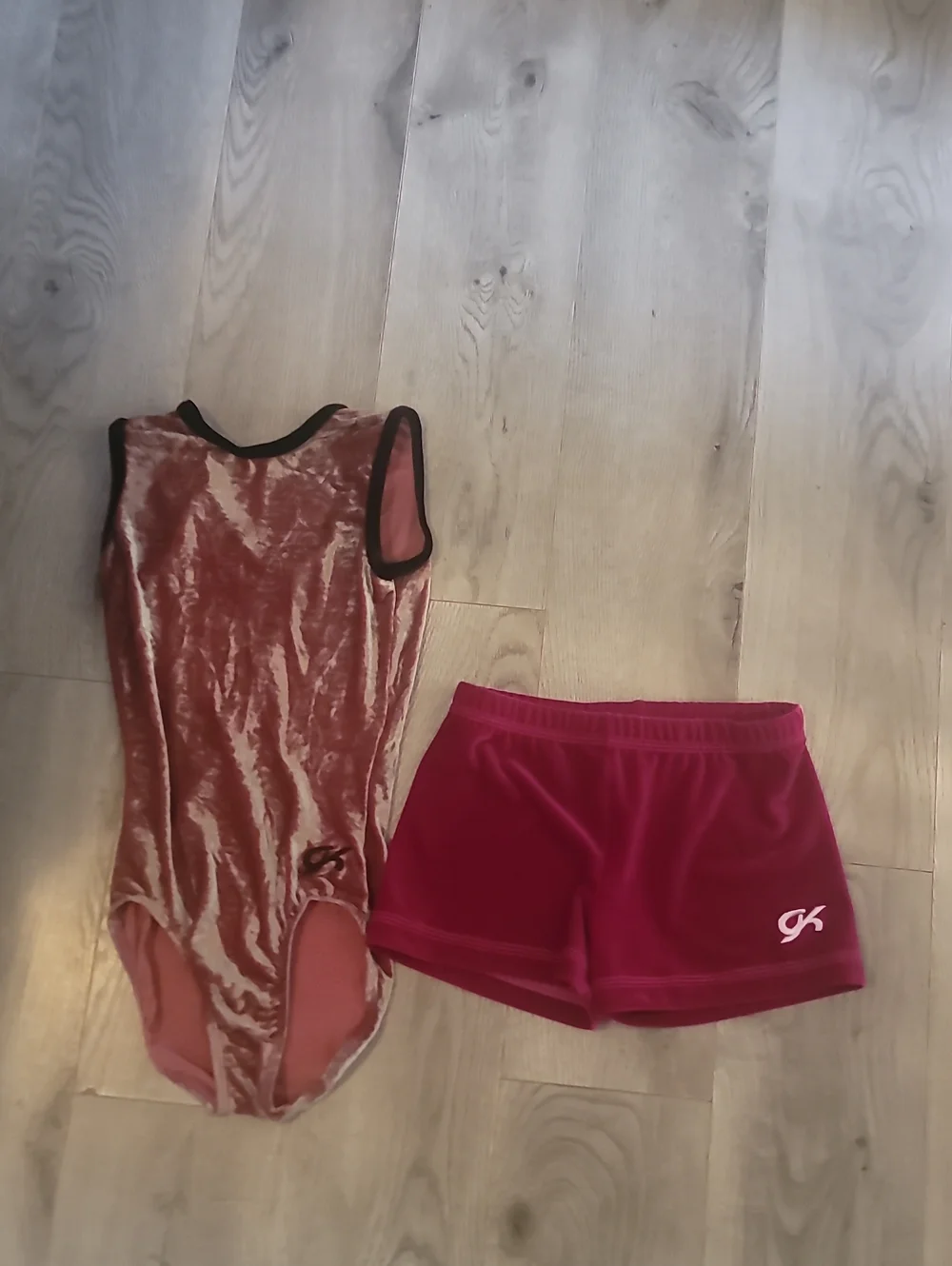 New GK Elite Shorts & Leotard Crushed Velvet SO SOFT &  Lightweight Adult Med.